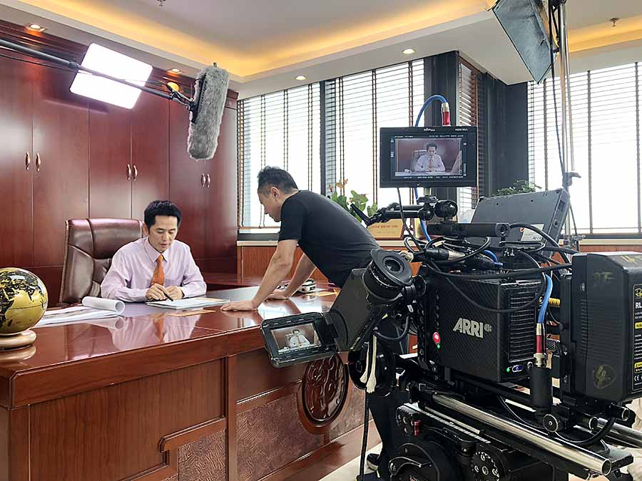 綠奧環(huán)境企業(yè)專題片拍攝現(xiàn)場(chǎng)